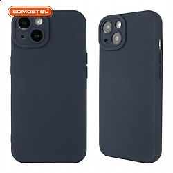 Rubber oil TPU Phone Case with raised camera cover protection and micro fiber lining