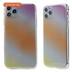 Double-Sided Flat IMD Transparent TPU print rainbow color Phone Case