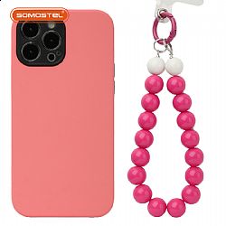 Invisible Holder Macaron  Oil Spraying TPU+PC Phone Case with Bracelet
