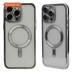 Electroplating with Lens Film Transparent Magnetic Attraction TPU Phone Case