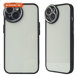 YuanKong Electroplated Button and Lens Protector Acrylic TPU Phone Case