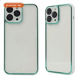 HuanYing Transparent Injection Molding Electroplating TPU+PC Phone Case