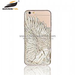 Fundas para celulars de la cubierta mujer pintada alas del ángel sexy para iPhone 6