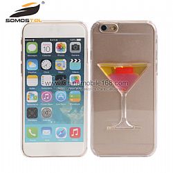 Liquid Cocktail Glass Triangle Wine Bottle Clear Hard Plastic Cell Phone Case