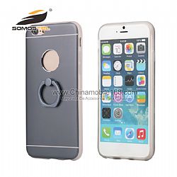 Hard PC With Metal Ring and Stand Kickstand Phone Cover Case For Iphone 6 6s