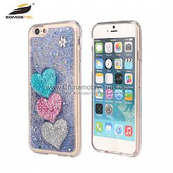 Hot selling  TPU Case + Epoxy With Heart-shaped designs phone case for iPhone  6s