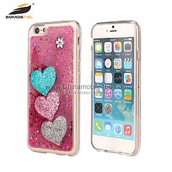 Hot selling TPU Case + Epoxy With Heart-shaped designs phone case for iPhone 7