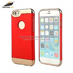 Electroplated 3 in 1 PC Hard  Combo Armor  Removable Phone Cases for iPhone 6