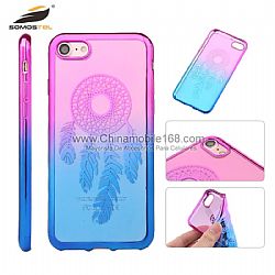 Gradient Color Crystal Rinestone Transparent TPU Back Case Cover for iPhone 6 /6plus Skin protector