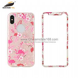Full protect clear TPU+PC+marble paper slim case cover