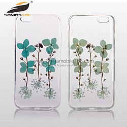 Handmade dried pressed petal flowers cell phone case
