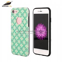 Factory price anti-slip 3 In 1 PU cases wave pattern with flash powder