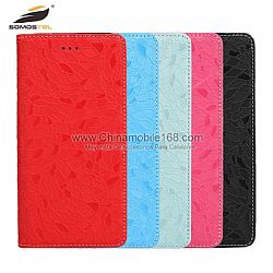 Hot sale magnet flip cover leather case with lace for Iphone8