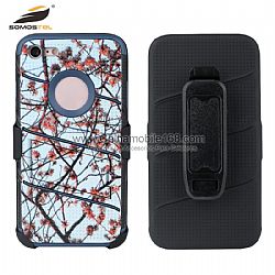 For i6 i7 i8 robot 3 in 1 protector case with painted pattern