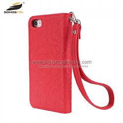 Wholesale flower pressed leather case for iphone 6/6Plus/7Plus