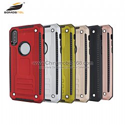 Anti-scratch 2 in 1 phone case with single color for IPHONE 7/8/X