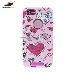 Relief colorful pattern with electroplating PC phone case for IphoneX/7G Plus
