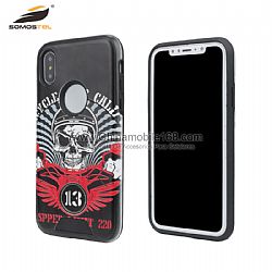 Wholesale high relief protector with skull design for Iphonex/LG K7