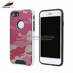 Hot sale 2 in 1 knight series camouflage color veneer gluing case for Samsung s7 edge/SONY L1