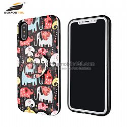 Wholesale 2 in 1 TPU+ PC relief phone case with support