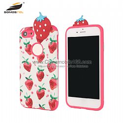 2 in 1 phone case with silicone cross design for Iphone7/8/X