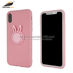 Pure color matte TPU protector case with 360 degree rotating bracket