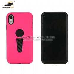 Dual layer tpu+pc back cover with magnet and support