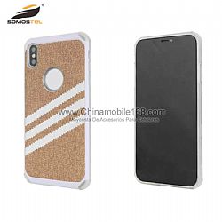 Armor series TPU+PC+PU finish back cover with double color