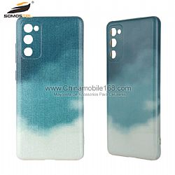 For Samsung A31/A41 TPU+flannel three-side printing Drawing phone case