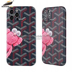 For iPhone12/12Pro TPU+PU+microfiber Protector Phone Case with printing design