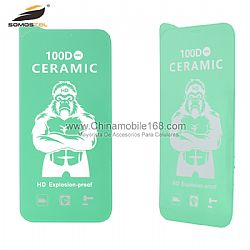 Flexible and full transparent 100D ceramic screen protector for iPhone 12 Pro Max 6.7 "