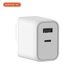 Dual Port Foldable Plug Fast Charge Wall Adapter