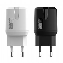 SMS-A139 Dual USB Fast Charger for PC Material with US / EU Plug