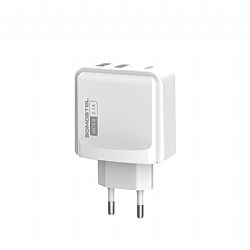SMS-A114 QC3.0 + 2.1A Dual USB Quick Charger with LED Light