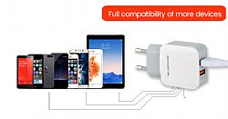 Somostel 2 in 1 PC European travel charger for IOS/Android