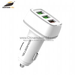 WHOLESALE PRICE 5v 2.4a 18W FAST CHARGING CAR CHARGER WITH 3 USB PORTS