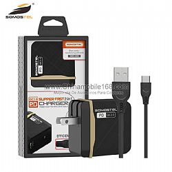 Wholesale Black PD + QC3.0 18W 2-Port Fast Charger