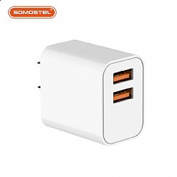 Portable dual usb wall fast charger adapter