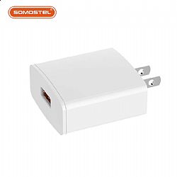 Cargador de pared USB rápido de material ABS 5V2A blanco
