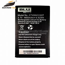 Universal Battery Replacement Mobile Phone Battery for BLU 3.7V 1600mAh C745043160T