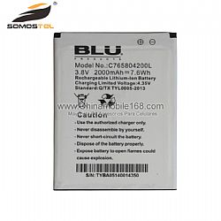 Battery Replacement Mobile Phone Battery for BLU 3.8V 2000mAh C765804200L