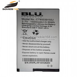 Universal Battery Replacement Mobile Phone Battery for BLU 3.7V 1500mAh C785039150J