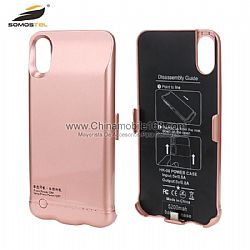New design 5000mah rose gold color back clip battery case for IphoneX