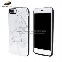 Wholesale marble grain back clip battery with white color for Iphone7Plus/Samsung S8