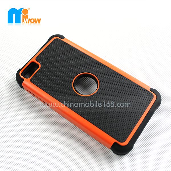2 en 1 negro&anaranjado envoltura  para Iphone 5