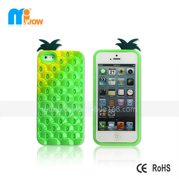 pineapple silicon+pc case for iphone5