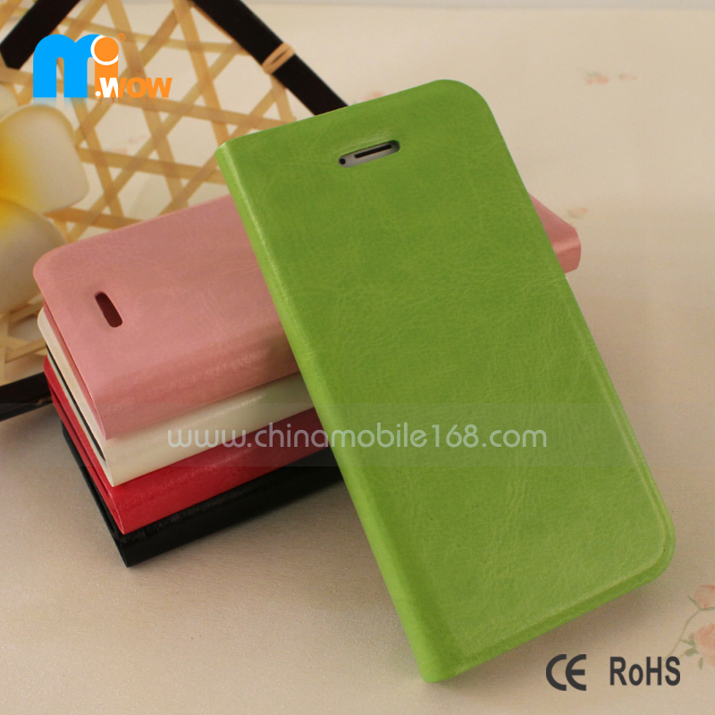 PC+PU flip cover for iphone5