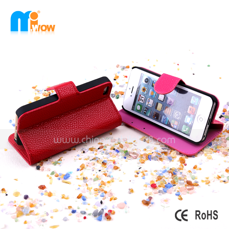 PC+PU mobile phone flip case for Iphone 5s