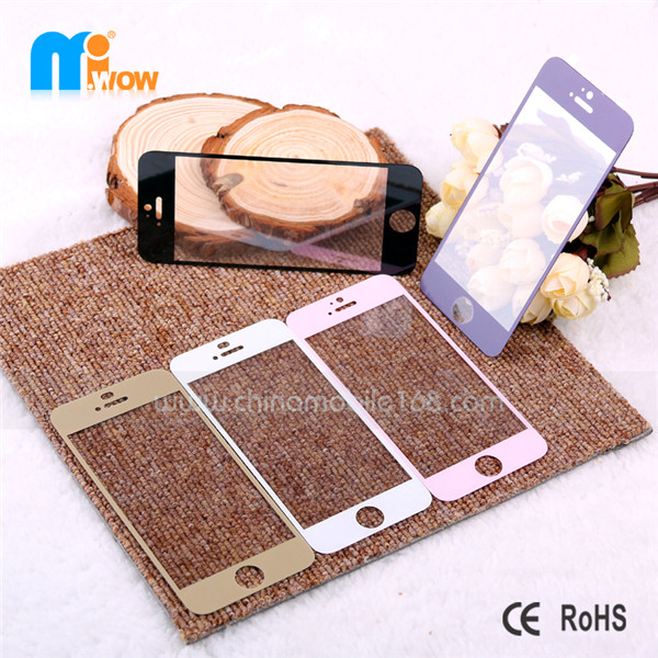 High quality tempered glass film for iPhone 5 5s with colors