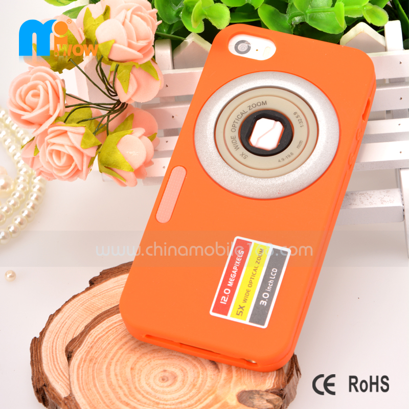 Camera silicone case for iPhone 5/5S